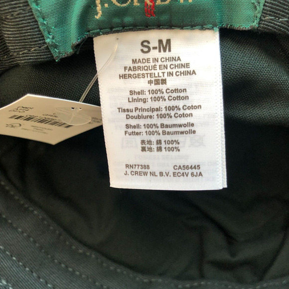 J.Crew‎ S-M Green Bucket Hat Cap Head Cover Corduroy NWT - Picture 4 of 5